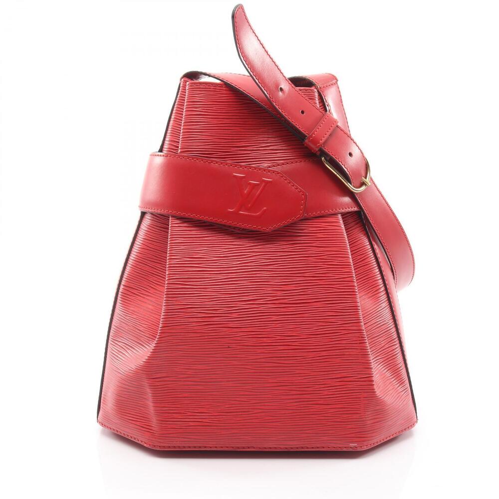 Louis Vuitton Sac Depaule Shoulder Bag Leather Epi Red